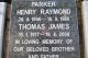 Parker, Thomas James and Henry Raymond headstone