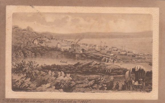 Port Elizabeth - 1850 Litho_ from painting by Harries